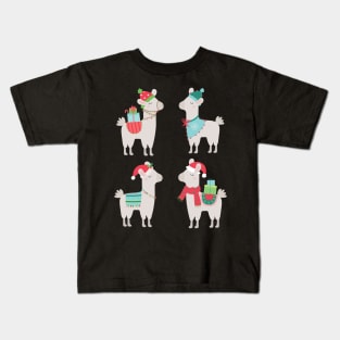 Christmas llamas Kids T-Shirt